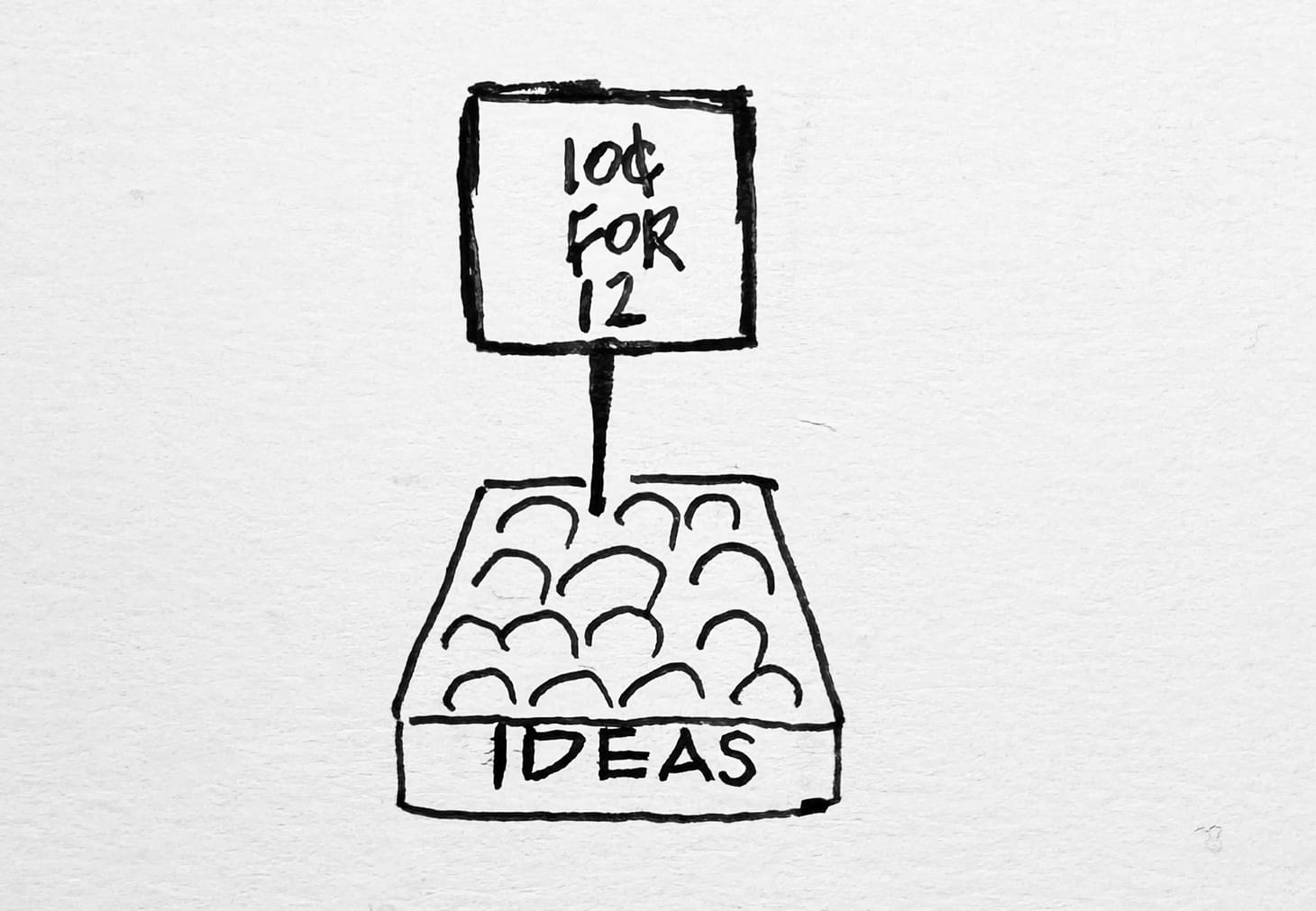 10 cents for 12 ideas? No, ideas are no longer a dime a dozen